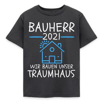 BUILDER 2021 -WE BUILD OUR DREAM HOUSE! - Kids' T-Shirt - dark grey - Front - AI Model Kid Female (0cm)