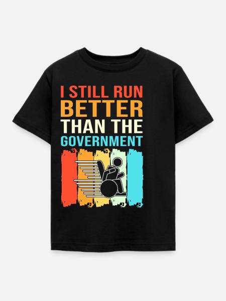Rollstuhl - Kinder T-Shirt - Schwarz