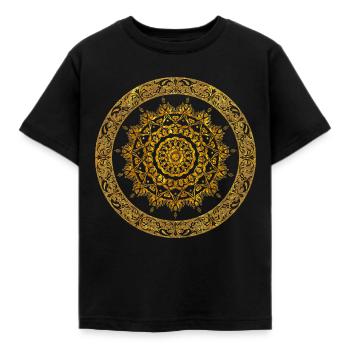 Mandala - Kinder T-Shirt - Schwarz - Vorne - AI Model Kid Female (0cm)