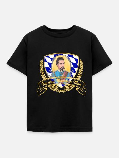 Bavaria Mountain Man - Kinder T-Shirt - Schwarz