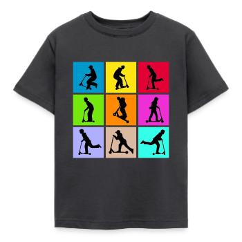 trottinette freestyle - T-shirt Enfant - charbon - Devant - AI Model Kid Female (0cm)