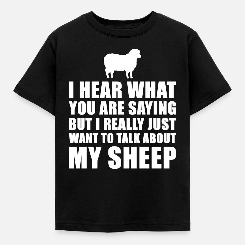 Funny Sheep Gift Idea - Kids' T-Shirt - black