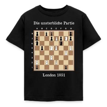 Le jeu immortel - Immortal Game Chess - T-shirt Enfant - noir - Devant - AI Model Kid Female (0cm)