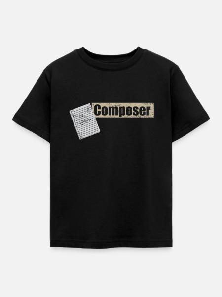 Komponist - Kinder T-Shirt - Schwarz