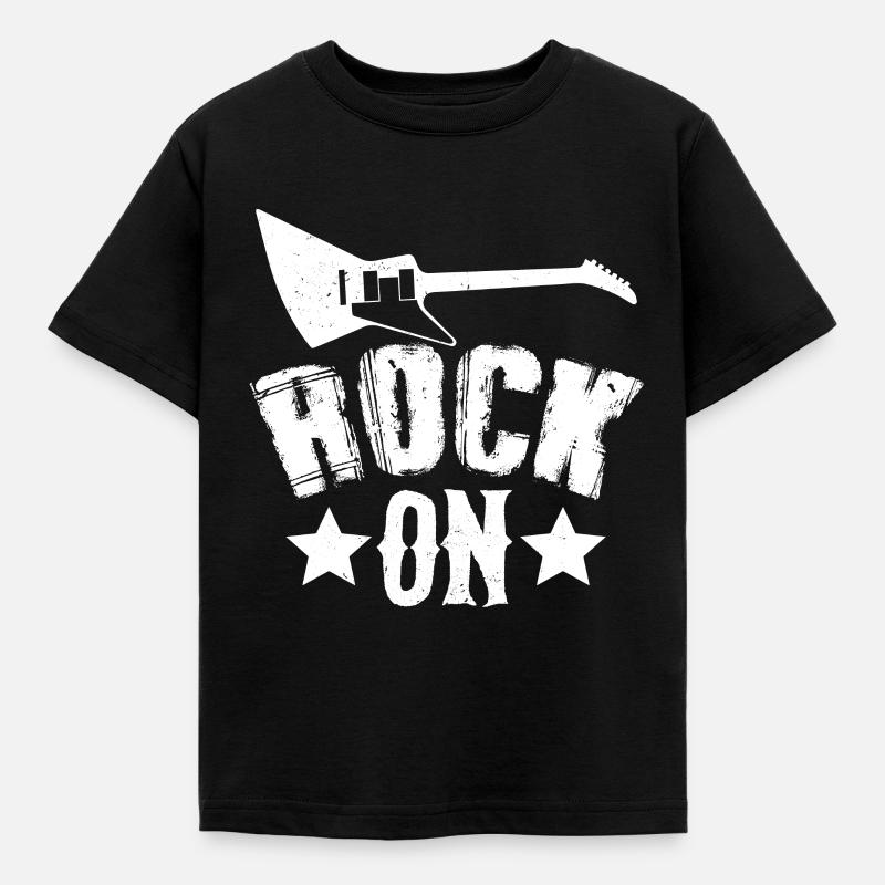 Rock Musik - Kinder T-Shirt - Schwarz