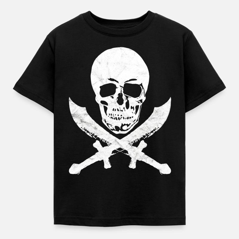 Drapeau de pirate pirate crâne pirate flag - T-shirt Enfant - noir