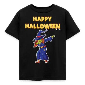 Happy Halloween Dabbing Witch - T-shirt Enfant - noir - Devant - AI Model Kid Female (0cm)