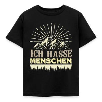 Ich hasse menschen - Kinder T-Shirt - Schwarz - Vorne - AI Model Kid Female (0cm)