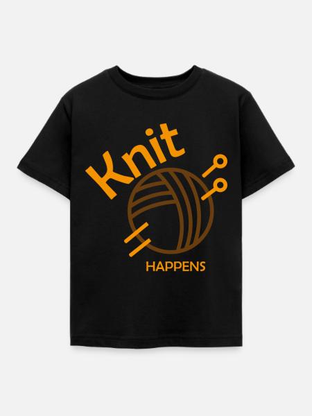 Stricken Nähen Handarbeit Hobby - Kinder T-Shirt - Schwarz