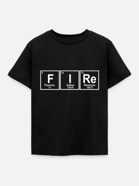 Feuer - Kinder T-Shirt - Schwarz