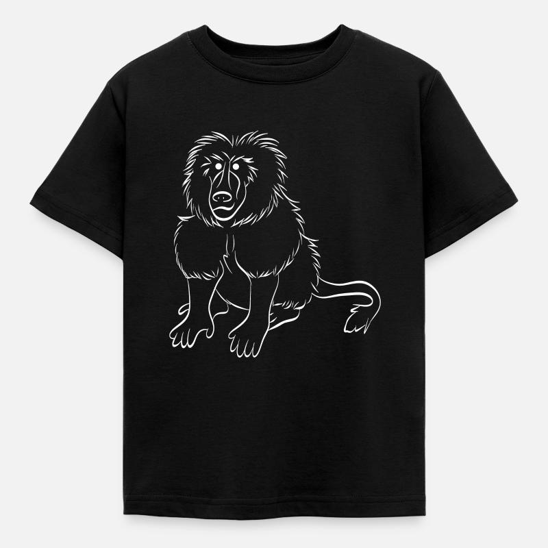 Monkey baboon - Kids' T-Shirt - black