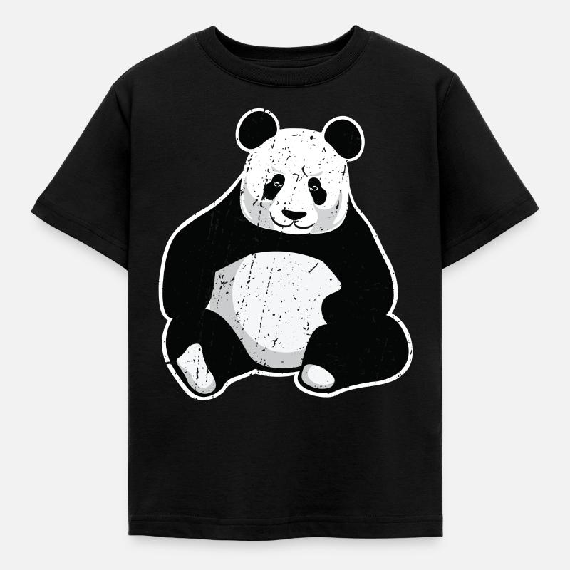 Great Panda Giant Panda - Kids' T-Shirt - black