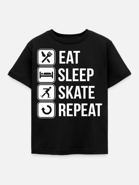 Skater & Skaten - Kinder T-Shirt - Schwarz