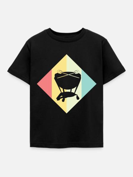 Trommel - Kinder T-Shirt - Schwarz