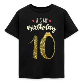 10. Geburtstag Mädchen Geschenk Prinzessin - Kinder T-Shirt - Schwarz - Vorne - AI Model Kid Female (0cm)