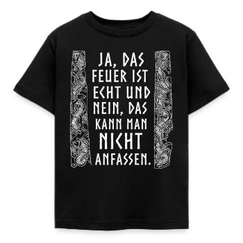 Frühmittelalter Reenactment Wikinger - Kinder T-Shirt - Schwarz - Vorne - AI Model Kid Female (0cm)