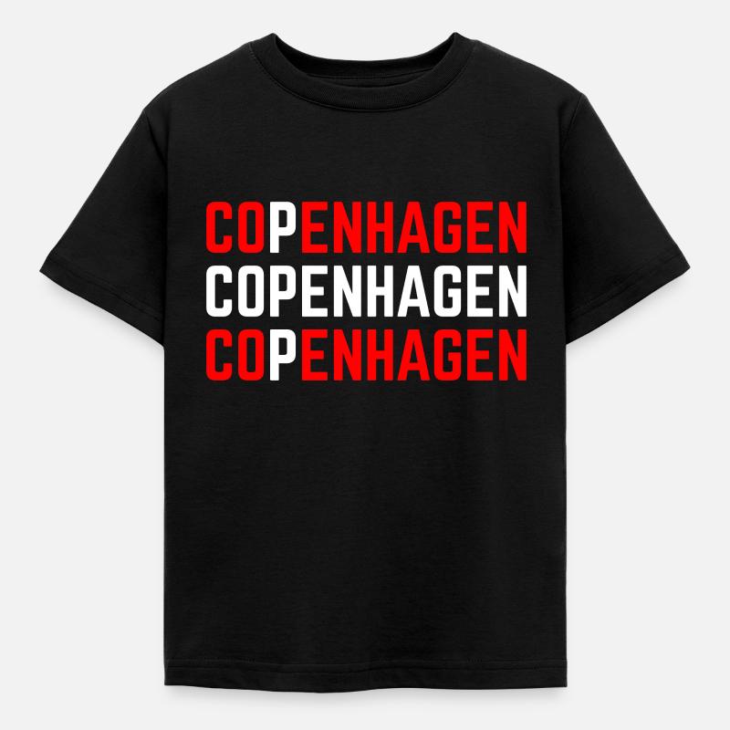 KOPENHAGEN - Kinder T-Shirt - Schwarz