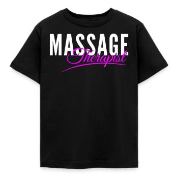 massage therapist - Kinder T-Shirt - Schwarz - Vorne - AI Model Kid Female (0cm)