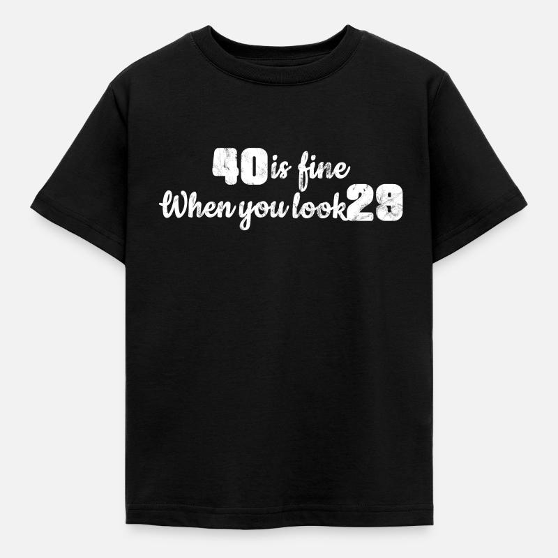 40 ist gut, wenn man 29 sieht Geburtstags Geschenk - Kinder T-Shirt - Schwarz
