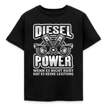 DIESEL POWER - Kinder T-Shirt - Schwarz - Vorne - AI Model Kid Female (0cm)