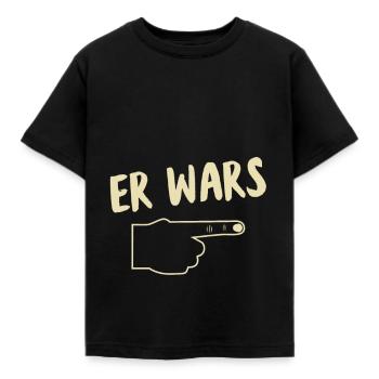 Er Wars Umstandsmode Schwangerschaft Geschenk - Kinder T-Shirt - Schwarz - Vorne - AI Model Kid Female (0cm)