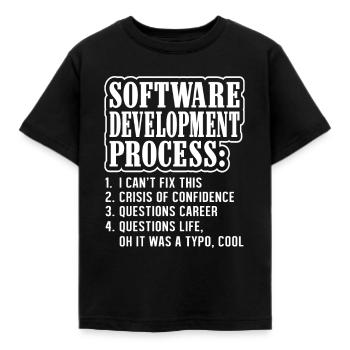 Programmer and computer scientist - Kids' T-Shirt - black - Front - AI Model Kid Female (0cm)