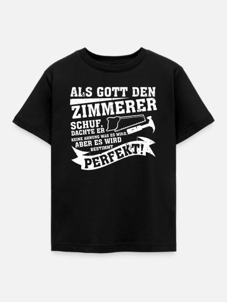 Zimmermann Zimmerer Zimmerleute - Kinder T-Shirt - Schwarz