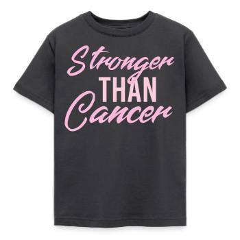 Plus fort que le cancer - T-shirt Enfant - charbon - Devant - AI Model Kid Female (0cm)