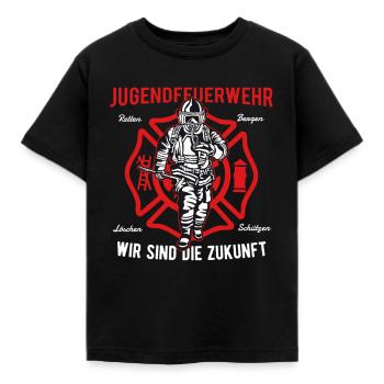 Jeunes pompiers pompiers enfants disant - T-shirt Enfant - noir - Devant - AI Model Kid Female (0cm)