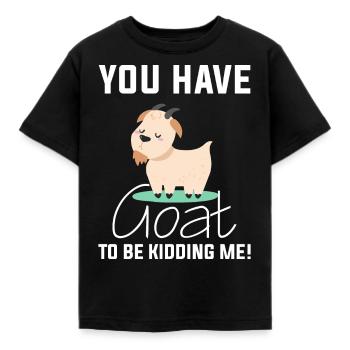 Goat goat - Kids' T-Shirt - black - Front - AI Model Kid Female (0cm)