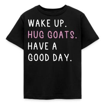 Goat goat - Kids' T-Shirt - black - Front - AI Model Kid Female (0cm)