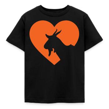 Goat goat - Kids' T-Shirt - black - Front - AI Model Kid Female (0cm)