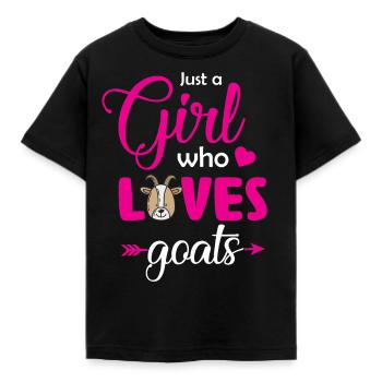 Goat goat - Kids' T-Shirt - black - Front - AI Model Kid Female (0cm)