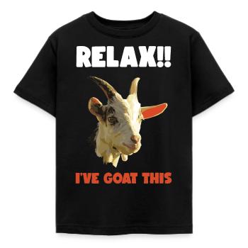 Goat goat - Kids' T-Shirt - black - Front - AI Model Kid Female (0cm)