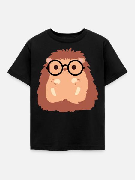 hedgehog - Kids' T-Shirt - black