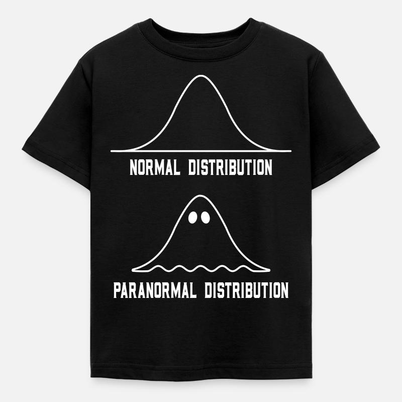 Math Statistics Normal Distribution Paranormal - Kids' T-Shirt - black