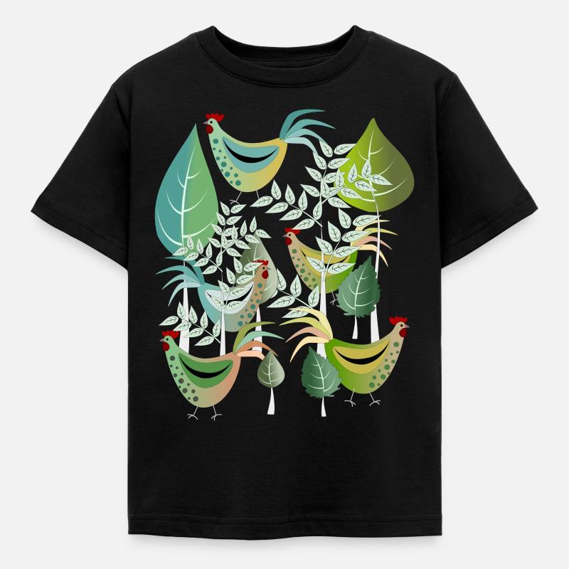 Bird Chicken Rooster Chicken Spring Hen Easter - Kids' T-Shirt - black