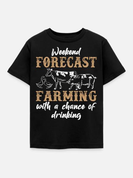 Landwirt Bäuerin - Kinder T-Shirt - Schwarz