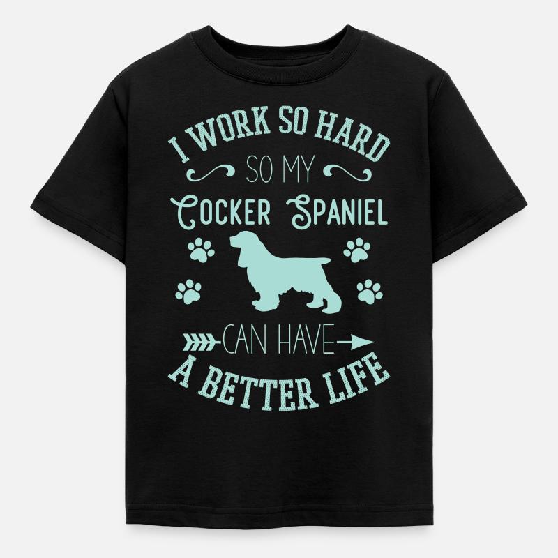 Cocker Spaniel - Kids' T-Shirt - black