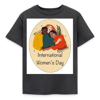 International Womes Day - Kids' T-Shirt - dark grey - Front - AI Model Kid Female (0cm)