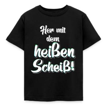 heisser Scheiss - Kinder T-Shirt - Schwarz - Vorne - AI Model Kid Female (0cm)