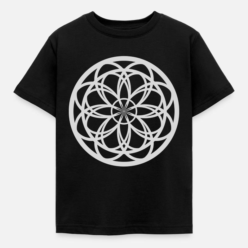 Fleur de Vie - T-shirt Enfant - noir