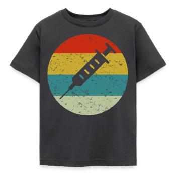 vaccines vintage - Kids' T-Shirt - dark grey - Front - AI Model Kid Female (0cm)