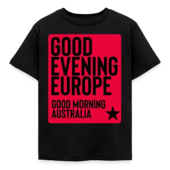 Eurovision Song Contest - Kinder T-Shirt - Schwarz - Vorne - AI Model Kid Female (0cm)