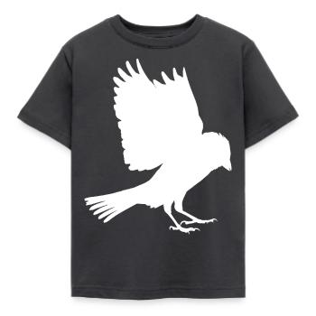 white sparrow - Kids' T-Shirt - dark grey - Front - AI Model Kid Female (0cm)