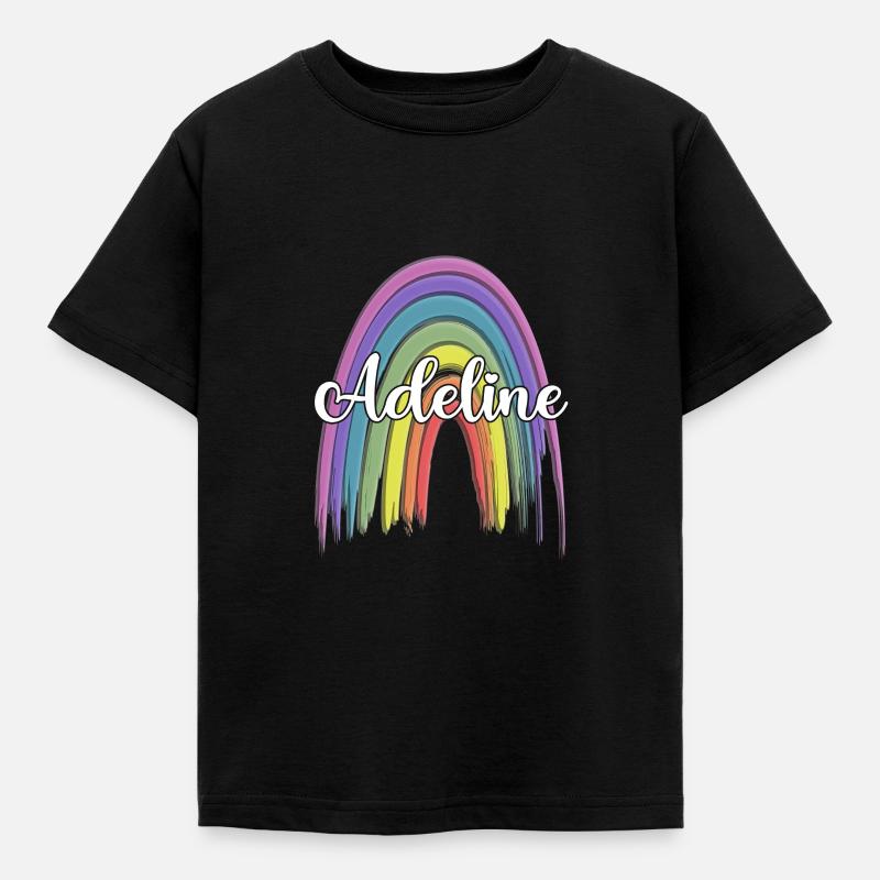ADELINE Rainbow Cursive - T-shirt Enfant - noir