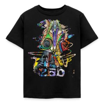 Graffiti art graffiti style graffiti Splash - Kids' T-Shirt - black - Front - AI Model Kid Female (0cm)
