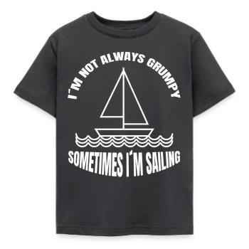 Voilier Voilier Voilier Voilier Capitaine - T-shirt Enfant - charbon - Devant - AI Model Kid Female (0cm)