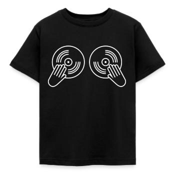 Techno Music DJ Discjokey - Kinder T-Shirt - Schwarz - Vorne - AI Model Kid Female (0cm)