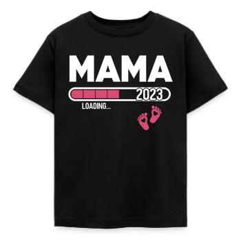 Expectant Mom 2023 Announce Pregnancy - Kids' T-Shirt - black - Front - AI Model Kid Female (0cm)